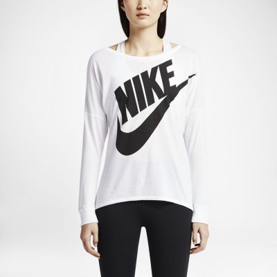Nike Signal Long Sleeve Womens T Shirt   White