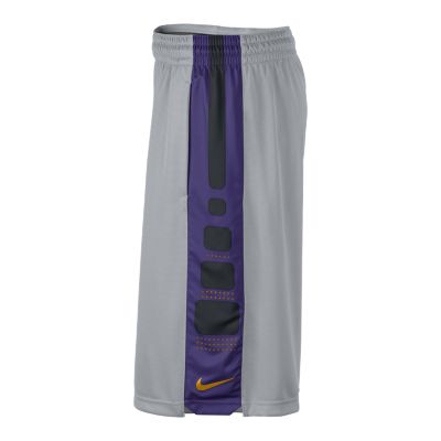 Nike Elite Stripe Mens Basketball Shorts   Wolf Grey