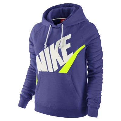 Nike Rally Futura Pullover Womens Hoodie   Deep Night