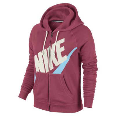 Nike Rally Signal Full Zip Womens Hoodie   Geranium