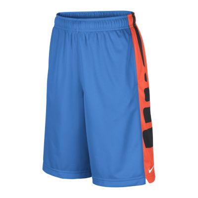 Nike Elite Striped Boys Basketball Shorts   Photo Blue
