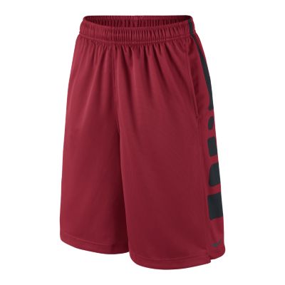 Nike Elite Striped Boys Basketball Shorts   Gym Red