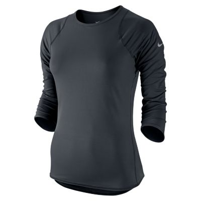 Nike Baseline Womens Tennis Shirt   Black