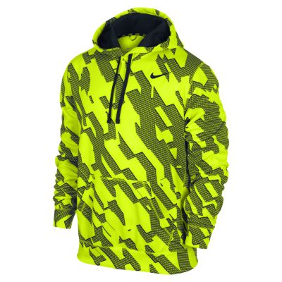 Nike KO Energy Print Pullover Mens Hoodie   Volt