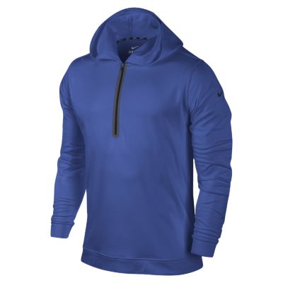 Nike Dri FIT Half Zip Mens Hoodie   Game Royal