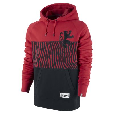 LeBron Safari Print Pullover Mens Hoodie   University Red