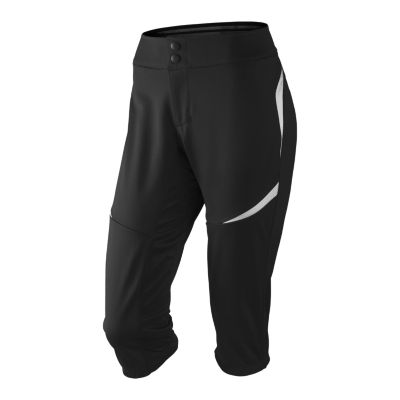 Nike Fast Pitch Turn Two 3/4 Womens Softball Pants   Team Black