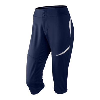 Nike Fast Pitch Turn Two 3/4 Womens Softball Pants   Team Navy