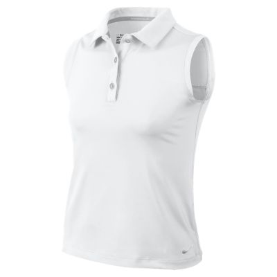 Nike Sleeveless Girls Golf Polo   White