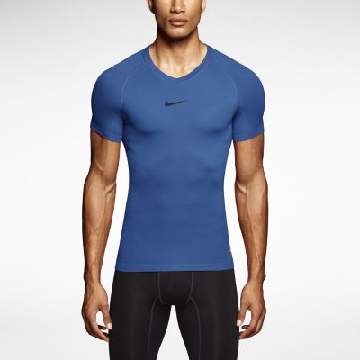 Nike Pro Combat Lightweight Seamless Short Sleeve Mens Shirt   Varsity Royal