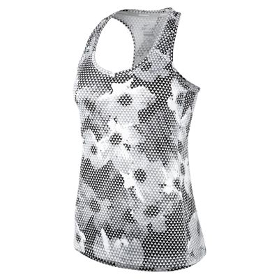 Nike Printed Miler Womens Running Tank Top   White