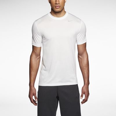 Nike Dri FIT Touch Stripe Mens Training Shirt   White