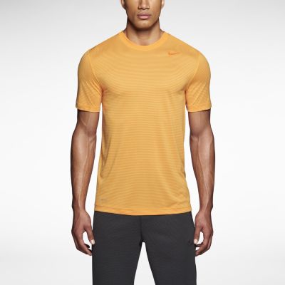 Nike Dri FIT Touch Stripe Mens Training Shirt   Atomic Mango