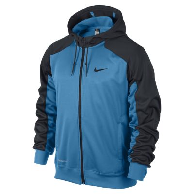 Nike Elite Fan Hero Full Zip Mens Hoodie   Vivid Blue