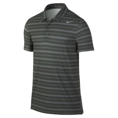 Nike Rally Sphere Stripe Mens Tennis Polo   Medium Base Grey