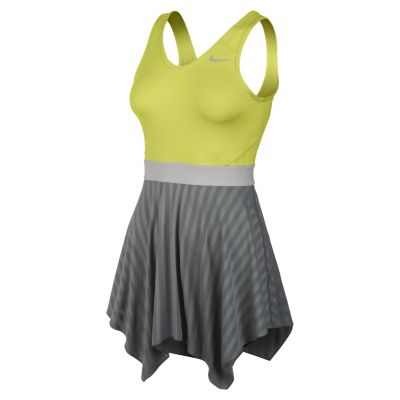 Nike Novelty Knit Womens Tennis Dress   Venom Green