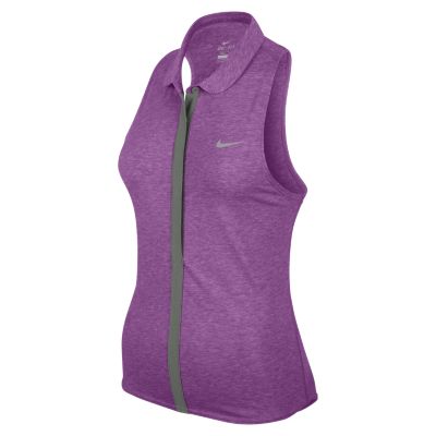 Nike Touch Sleeveless Womens Tennis Polo   Noble Violet Heather