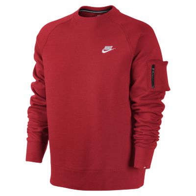 Nike Ace Fleece Mens Sweatshirt   Challenge Red