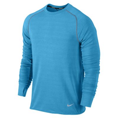 Nike Dri FIT Sprint Crew Mens Running Shirt   Vivid Blue