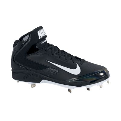 Nike Huarache Pro Mid Metal Mens Baseball Cleats   Black