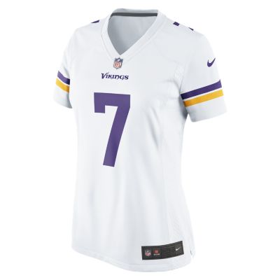 NFL Minnesota Vikings (Christian Ponder) Womens Football Away Game Jersey   Whi