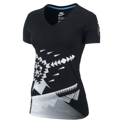 Nike N7 Print Womens T Shirt   Black