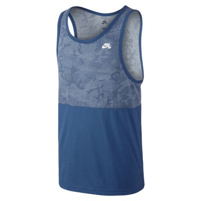 Nike SB Camo Block Mens Tank Top   Military Blue