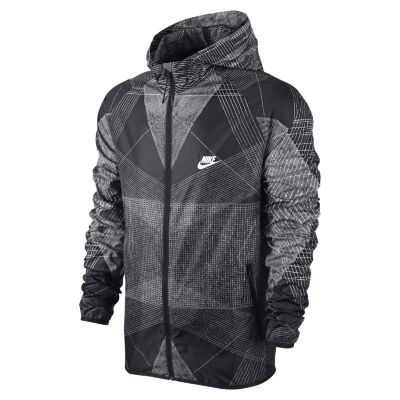 Nike Fast Track Printed Mens Jacket   Black