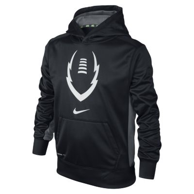 Nike KO Football Graphic Pullover Boys Training Hoodie   Black