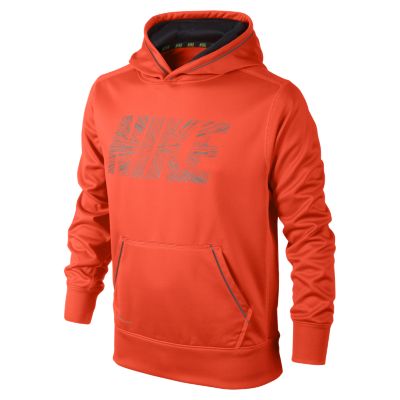 Nike KO 2.0 Reflective Pullover Boys Training Hoodie   Hyper Crimson