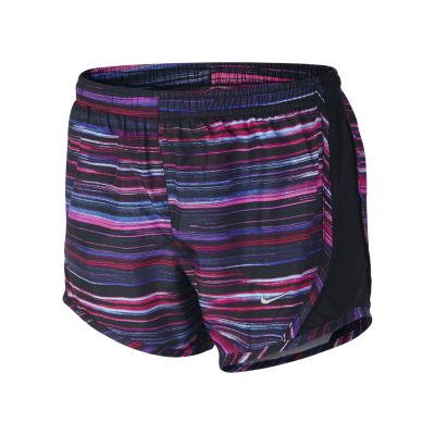 Nike Tempo Graphic Girls Running Shorts   Black