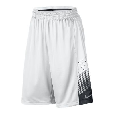 Nike Elite World Tour Mens Basketball Shorts   White