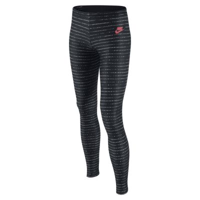 Nike Allover Print Girls Leggings   Black