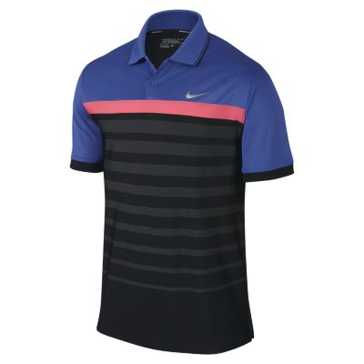 Nike Innovation Stripe Mens Golf Polo   Game Royal