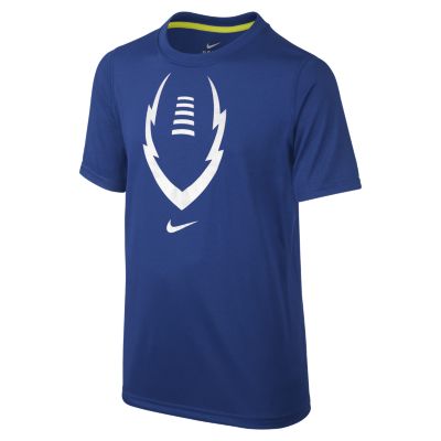 Nike Legend Football Ignite Logo Boys T Shirt   Deep Royal Blue