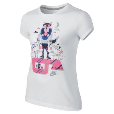 Nike Sly Fox Girls T Shirt   White