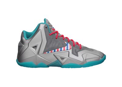 LeBron 11 (3.5y 7y) Kids Basketball Shoes   Metallic Silver