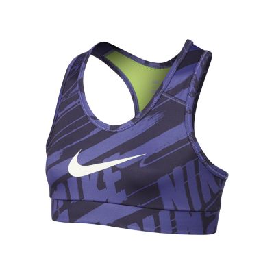 Nike Pro Hypercool Graphic Fitted Girls Sports Bra   Purple Haze