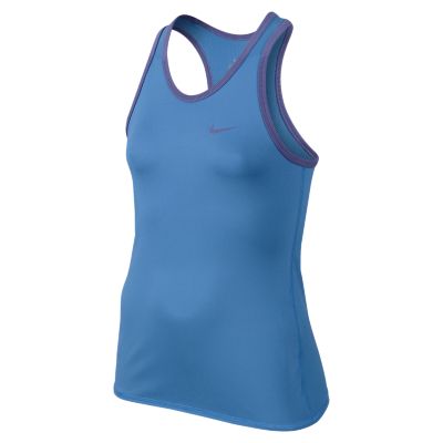 Nike Advantage Power Girls Tennis Tank Top   Light Photo Blue