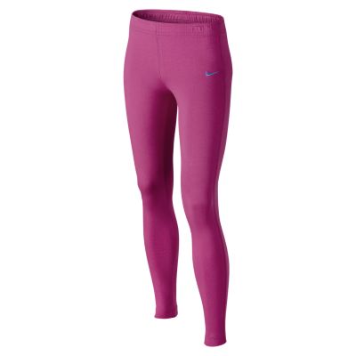 Nike Leg A See Swoosh Girls Leggings   Vivid Pink