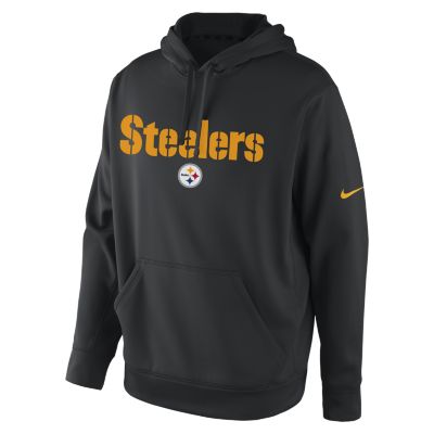 Nike KO Wordmark Pullover (NFL Pittsburgh Steelers) Mens Hoodie   Black