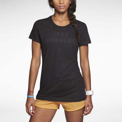 Nike Run Iron Runners NYC Womens T Shirt   Black