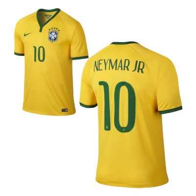 2014 Brasil CBF Stadium (Neymar) Mens Soccer Jersey   Varsity Maize