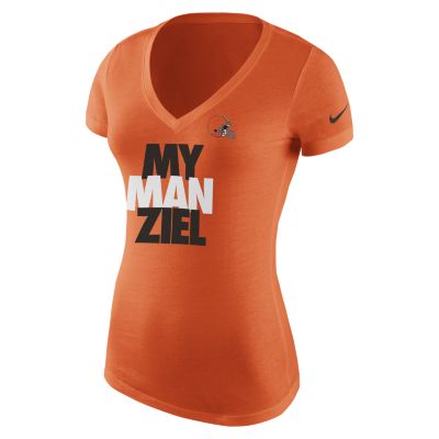 Nike My Manziel (NFL Cleveland Browns) Womens T Shirt   Brilliant Orange