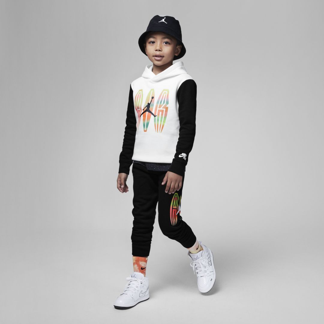Jordan Little Kids' Mvp Blocked Fleece Set In Black | ModeSens