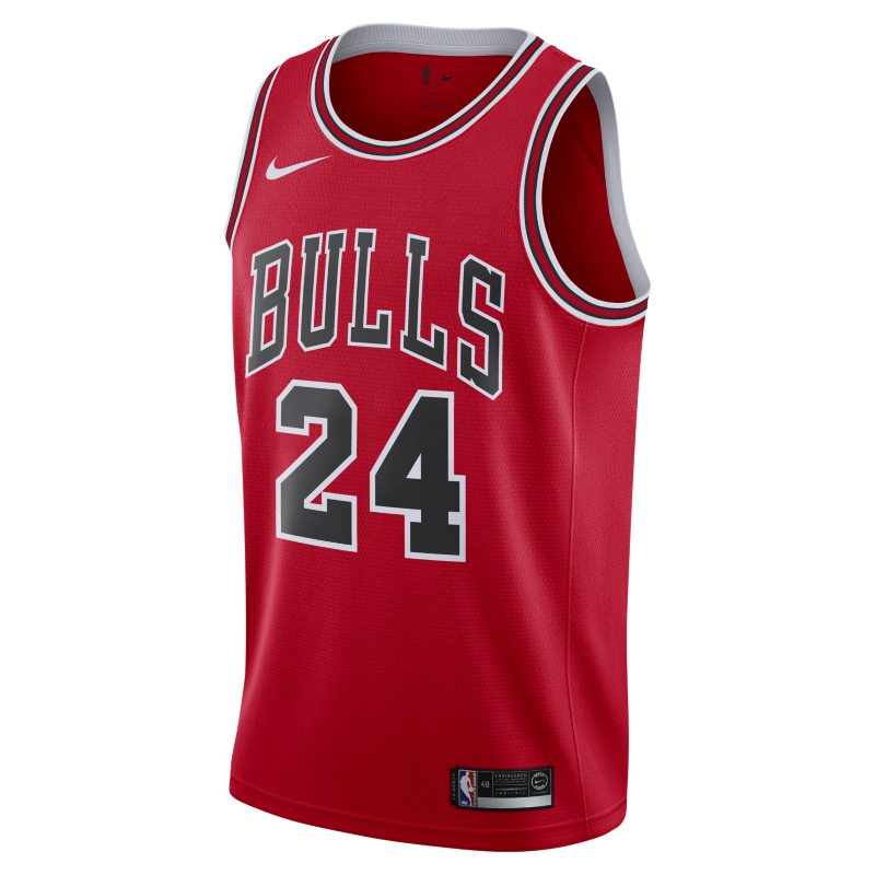 Maillot connecte Nike NBA Lauri Markkanen Icon Edition Swingman Chicago Bulls pour Homme Rouge