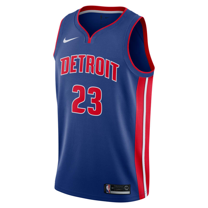 Maillot connecte Nike NBA Blake Griffin Icon Edition Swingman Detroit Pistons pour Homme Bleu