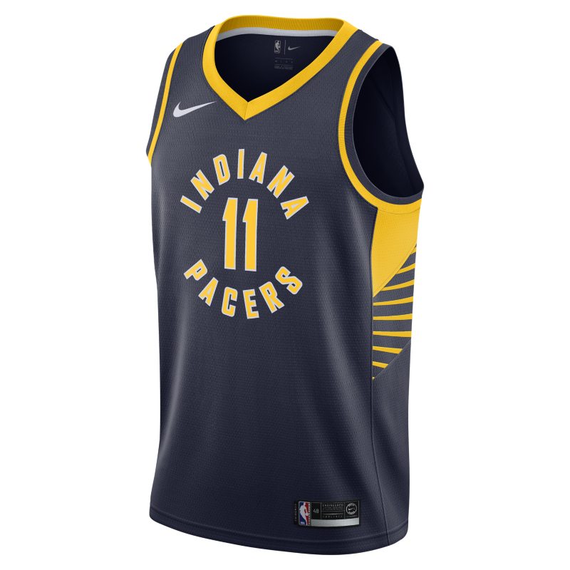 Maillot connecte Nike NBA Domantas Sabonis Icon Edition Swingman Indiana Pacers pour Homme Bleu