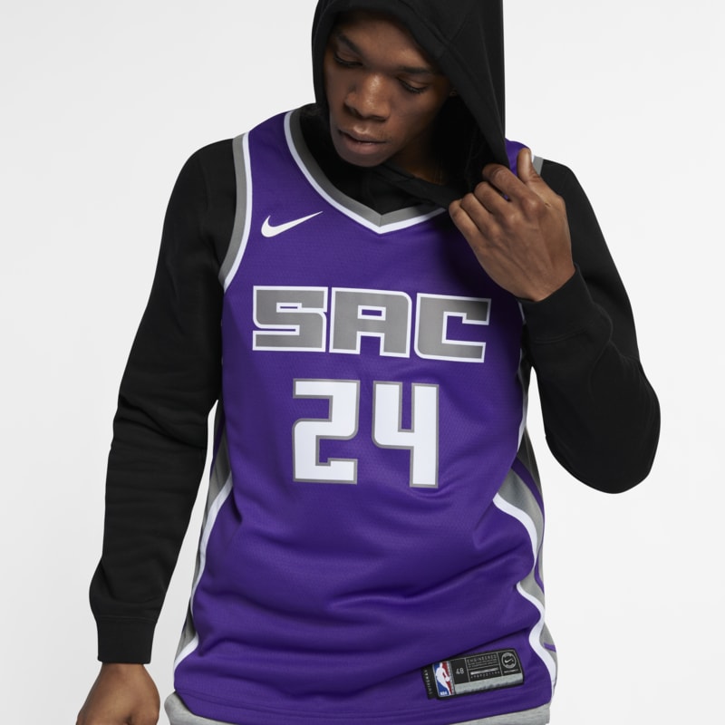 Maillot connecte Nike NBA Buddy Hield Icon Edition Swingman Sacramento Kings pour Homme Pourpre
