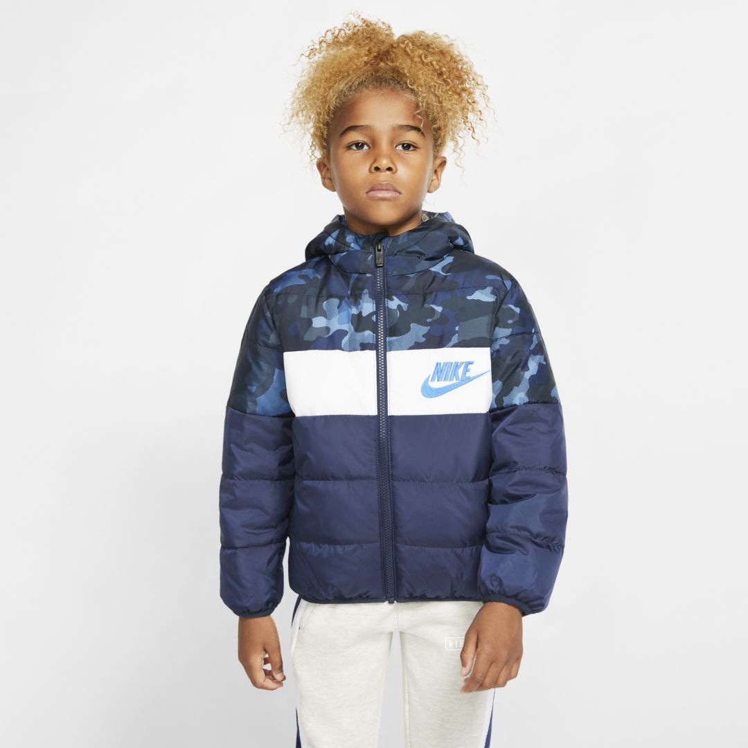 Nike Sportswear Little Kids' Full-zip Puffer Jacket In Midnight Navy ...